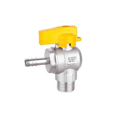 Válvula de bola de gas de latón AV1010-M Válvula de bola con mango de aluminio forjado