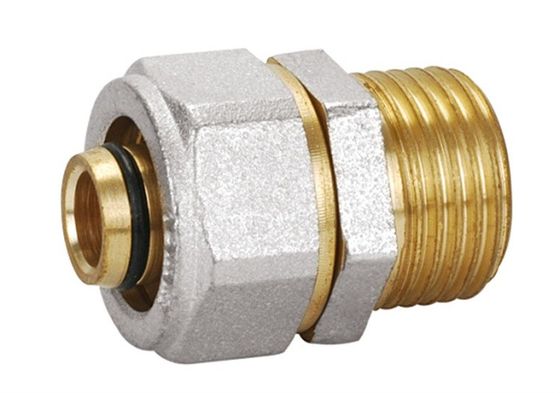Pex-al-Pex de cobre amarillo que cabe la unión recta masculina PF5002