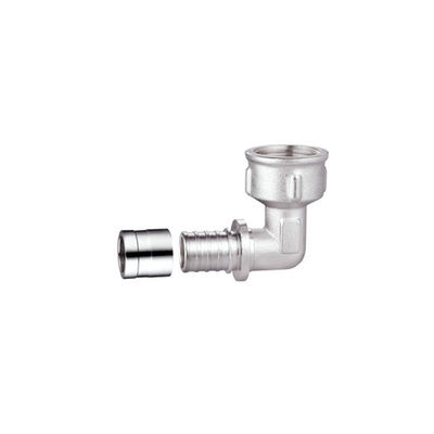 Conector hembra de cobre amarillo deslizante de Pex, colocaciones de codo de cobre amarillo forjadas