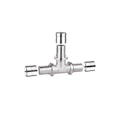 Conector recto femenino PF4008 Pex Deslizante de Prensa Axial Tamaño 16X16x16 20x20x20 25x25x25
