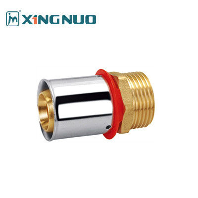 3/4 NPT Accesorios de compresión de latón pulido Accesorios rojos de PEX Accesorios de latón 1/2