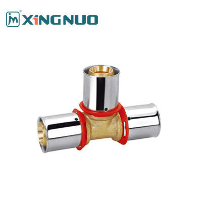 Accesorios de tubos de compresión / Accesorios de compresión de latón para las industrias de agua, gas y petróleo Accesorios de pex de 1/2 pulgada reducidos T