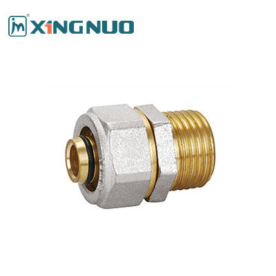 Accesorios de compresión de PEX femenino de cobre cromado a presión 16-32MM Accesorios de PEX de latón macho Accesorios de PEX