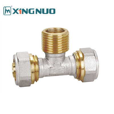 NSF de latón Fittings de codo femenino Tubos de cobre y hierro de doble color PEX Fittings de tubo masculino Tee PEX Fittings de compresión