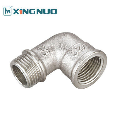 NPT Accesorios de compresión redondos de latón 304 de acero inoxidable Codo de 90 grados, buje hex, acoplamiento, ajuste de tubería de rosca